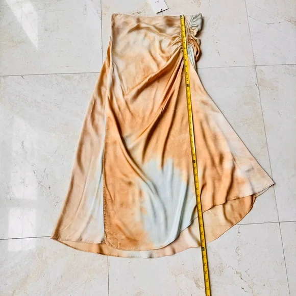 A.L.C Grace Dyed Rushed Midi Skirt size 6 - Picture 9 of 12